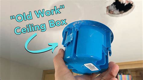 how to remove junction box with hanger bar from ceiling|replacement electrical box for ceiling.